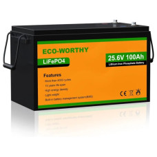 Акумулятор ECO-WORTHY LiFePO4 24V 100Ah