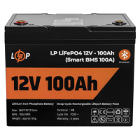Акумулятор LogicPower LP LiFePO4 для ДБЖ 12V - 100Ah (BMS 100A), пластик Акумулятор LogicPower LP LiFePO4 для ДБЖ 12V - 100Ah (BMS 100A), пластик