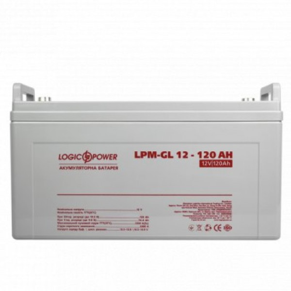 Акумуляторна батарея LogicPower LPM-GL 12V - 120 Ah Акумуляторна батарея LogicPower LPM-GL 12V - 120 Ah