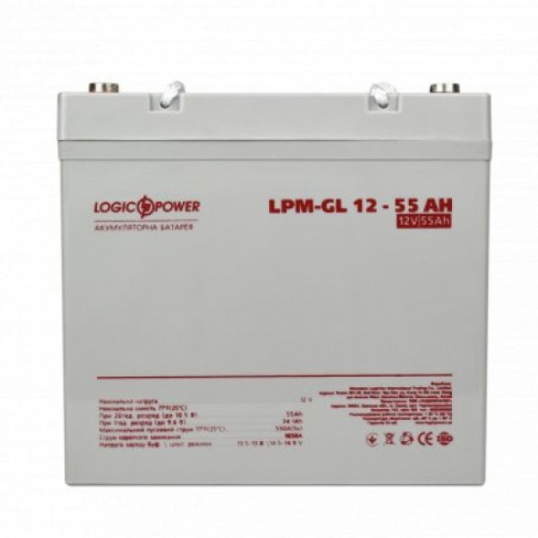 Акумуляторна батарея LogicPower LPM-GL 12V - 55 Ah Акумуляторна батарея LogicPower LPM-GL 12V - 55 Ah