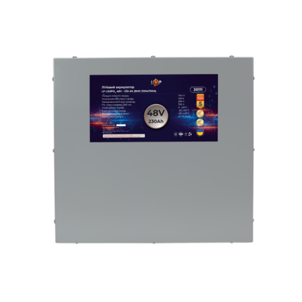 Акумулятор LogicPower LP LiFePO4 48V - 230Ah (BMS 200A) метал Акумулятор LogicPower LP LiFePO4 48V - 230Ah (BMS 200A) метал