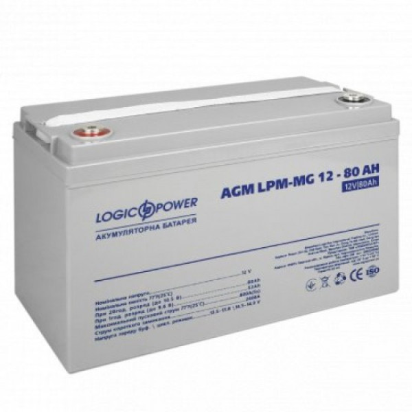 Акумуляторна батарея LogicPower LPM-MG 12V - 80 Ah Акумуляторна батарея LogicPower LPM-MG 12V - 80 Ah