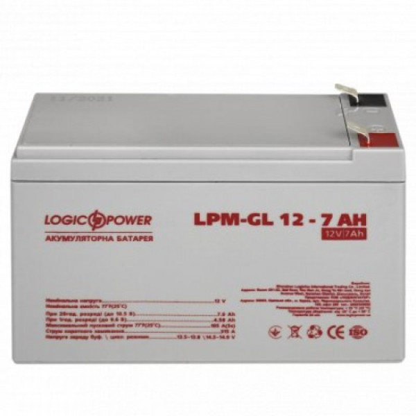 Акумуляторна батарея LogicPower LPM-GL 12V - 7 Ah Акумуляторна батарея LogicPower LPM-GL 12V - 7 Ah