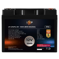 Акумуляторна батарея LP LiFePO4 12V - 50 Ah (BMS 50A/25A)
